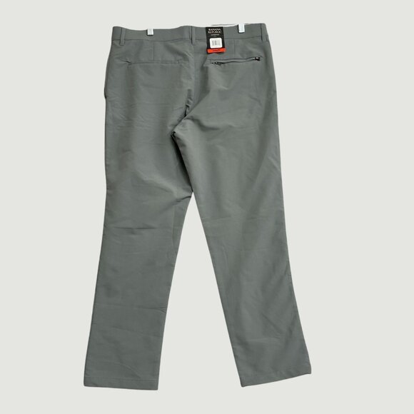 NEW Banana Republic Flat Front Men's 34x29 Tech Pants Gray 100% Polyester - Picture 4 of 9